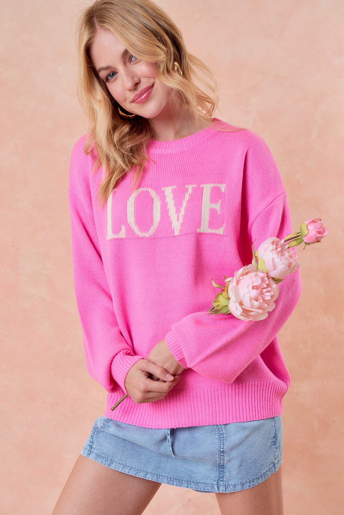 Pink on sale love jumper