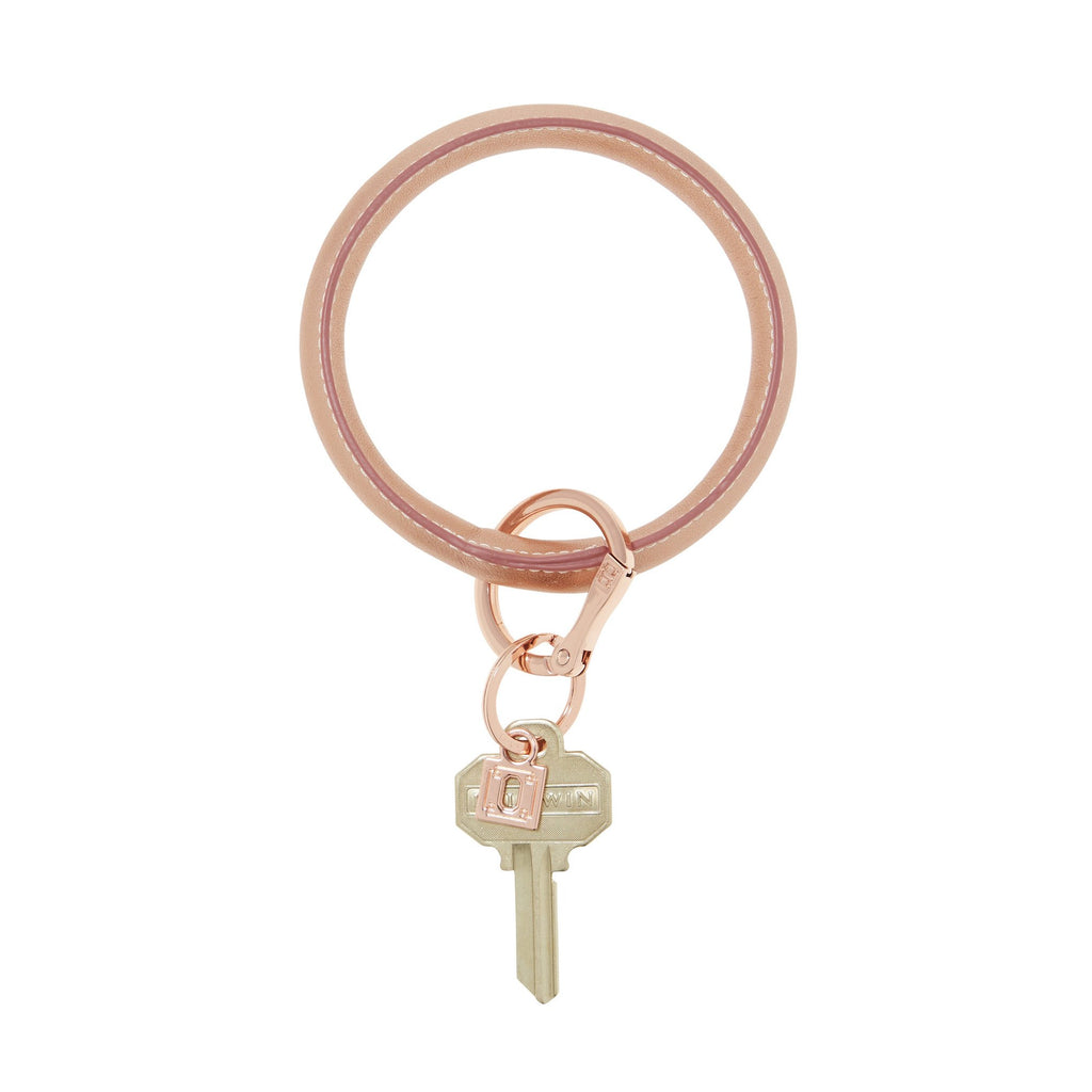 O-Venture Rose Gold Leather Key Ring