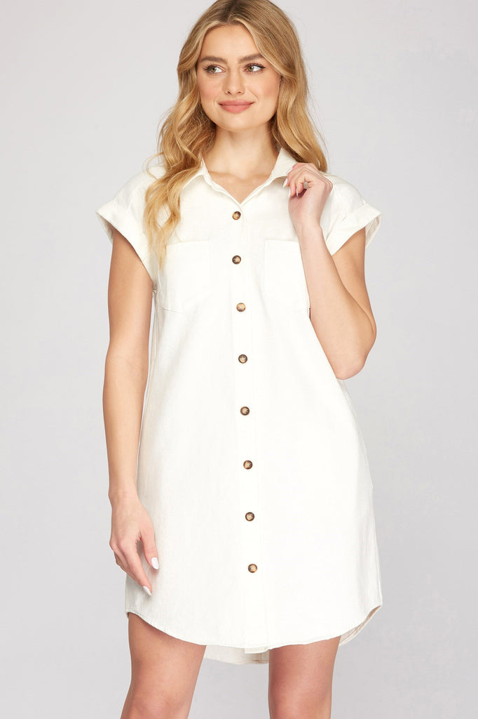 Twill Shirt Dress