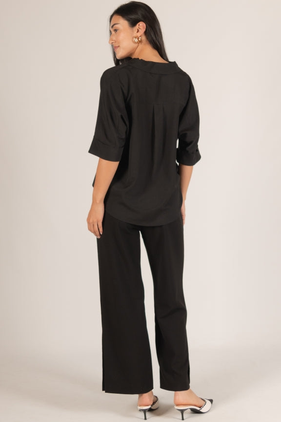 Relaxed Confidence Top - Black