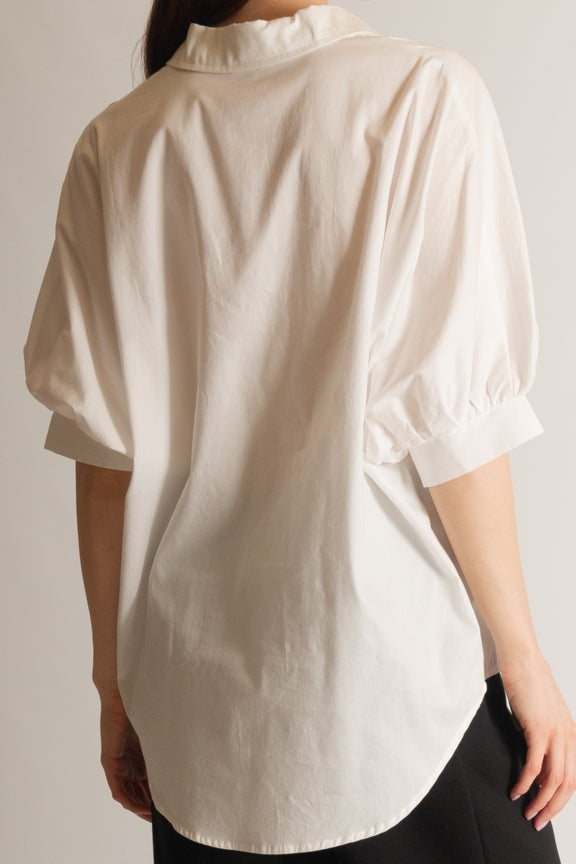 Oversized 3/4 Top - White