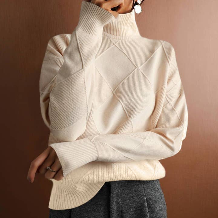 Up To My Neck Sweater - Beige