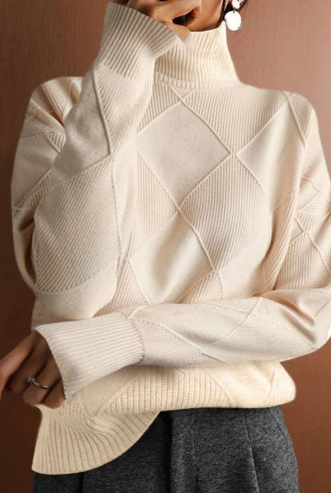 Up To My Neck Sweater - Beige