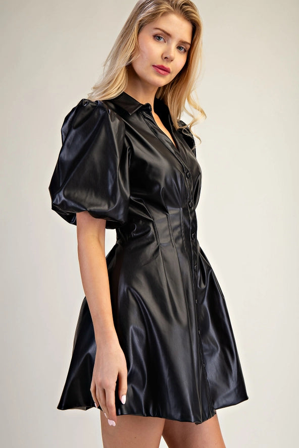 Midnight Edge Shirt Dress