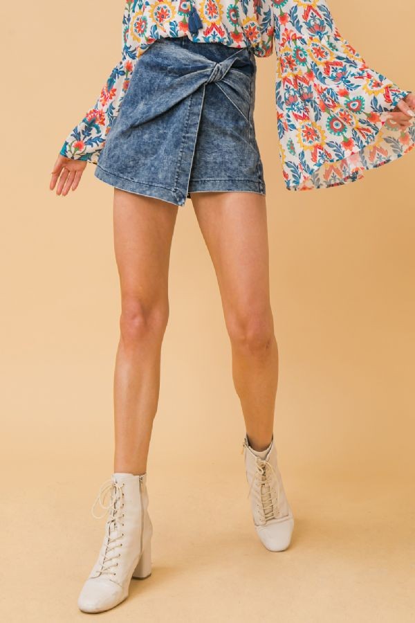 Let's Twirl Skort - Denim