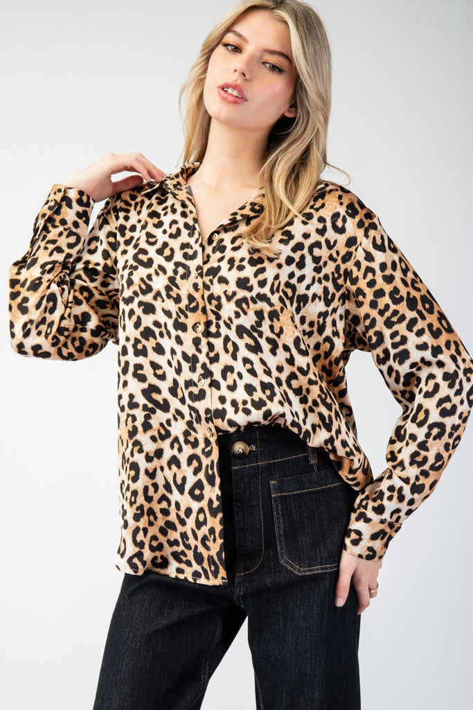 Purrfect Leopard Blouse