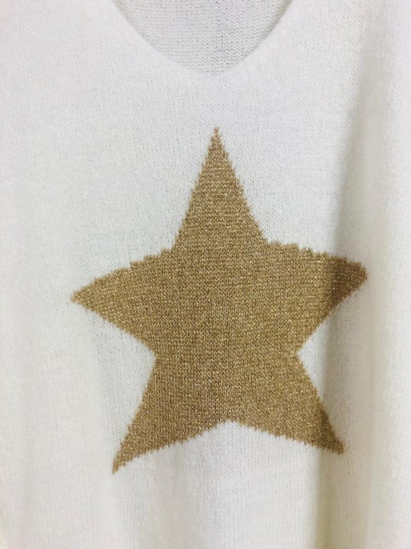 Star Of Italy Sweater - White