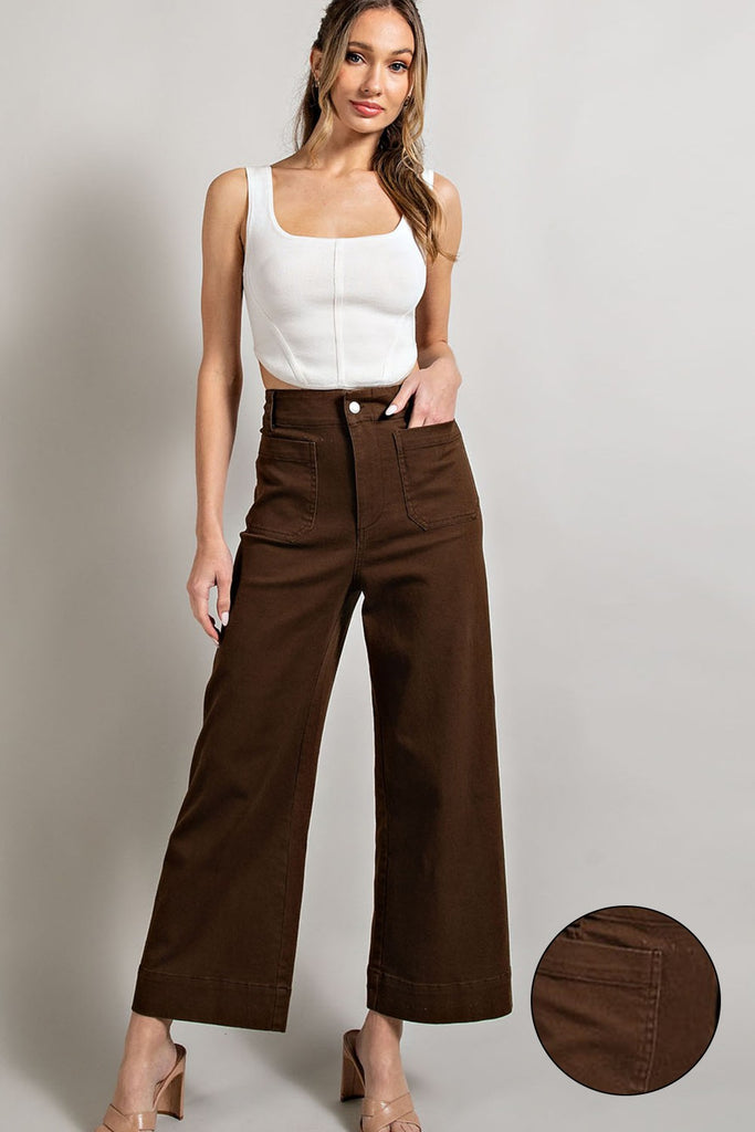 Cropped Brown Jeans