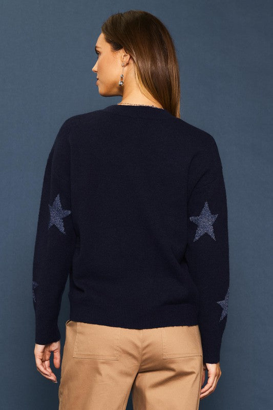 You're The Star In My Eye Sweater - Navy