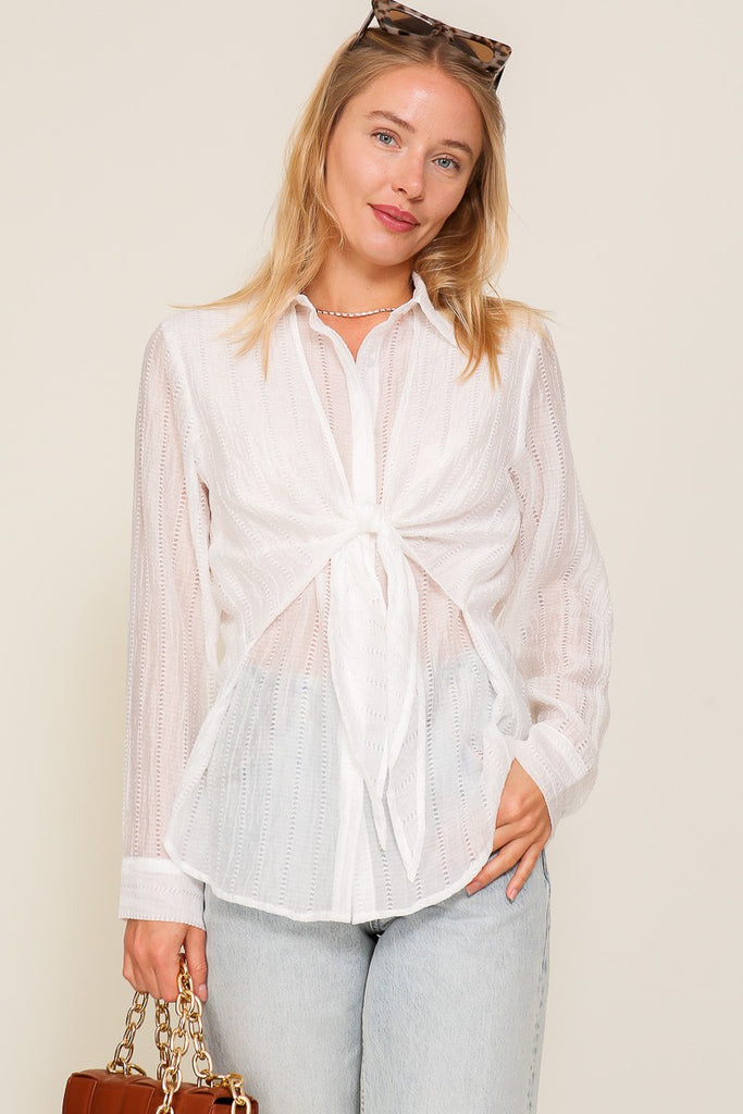 Tied Up Blouse - White