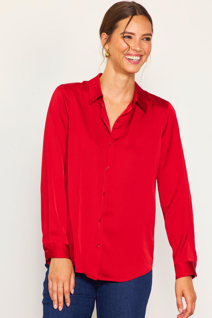 You're In Luxe Top - Ruby Red