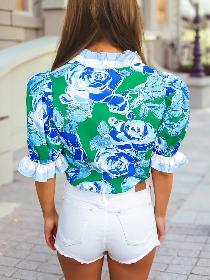 Sapphire Vine Blouse