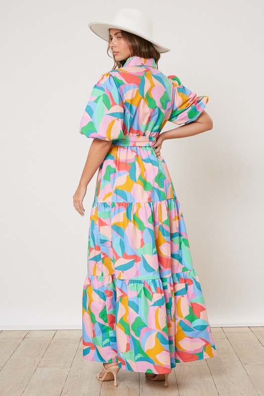 Tiered Belted Maxi