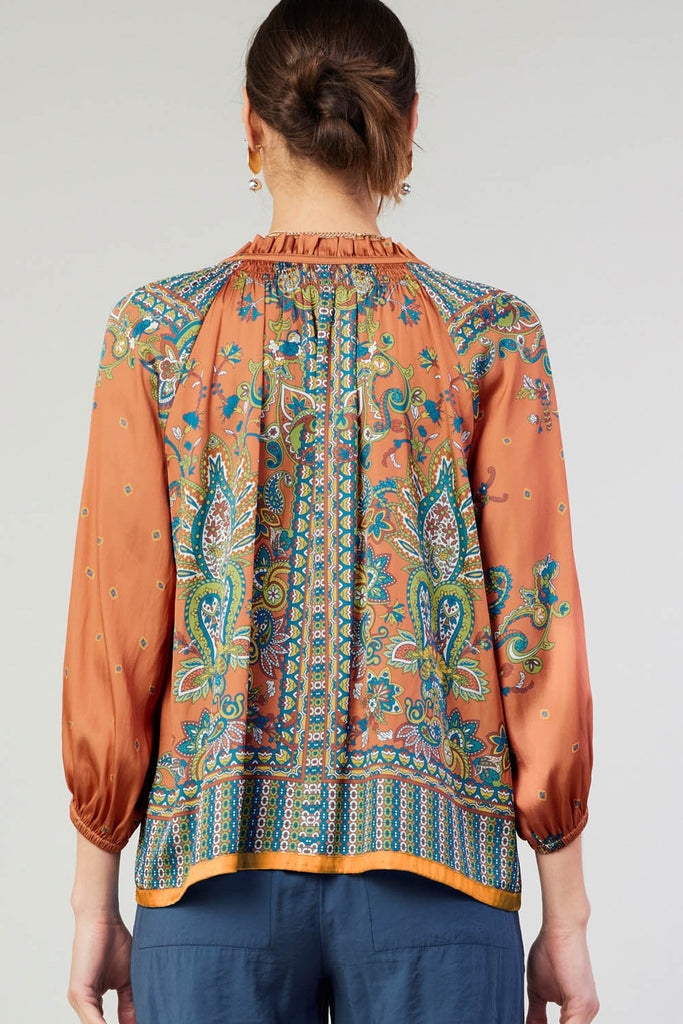 Paisley Rust 3/4 Blouse