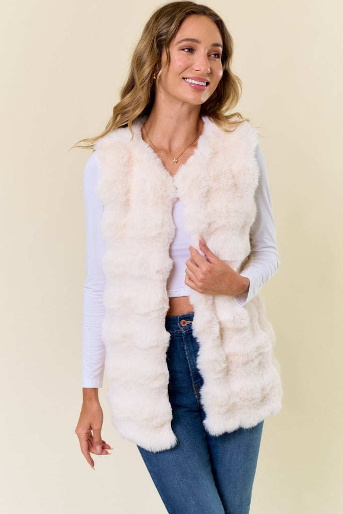 Fur Sleeveless Jacket