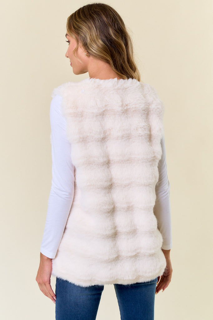 Fur Sleeveless Jacket