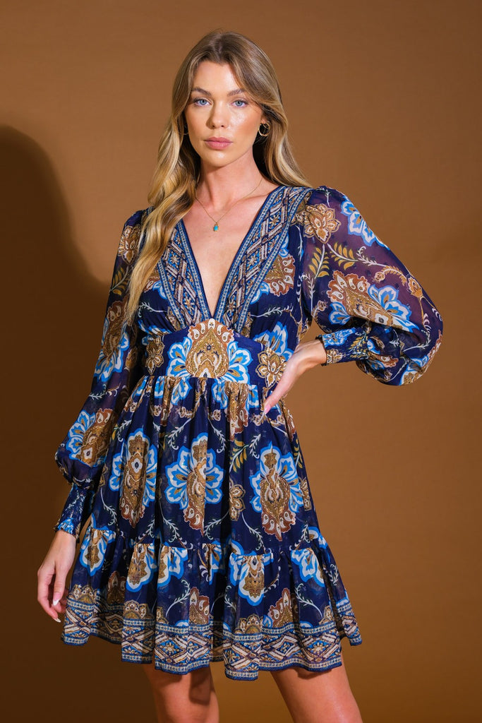 Sapphire Tapestry Dress