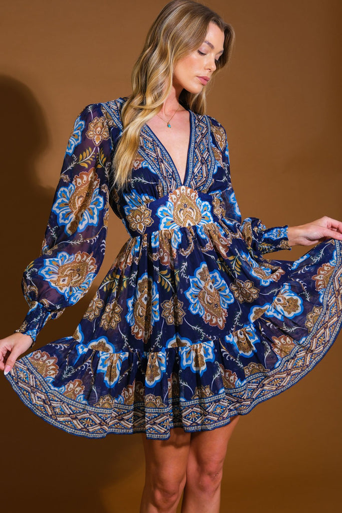 Sapphire Tapestry Dress
