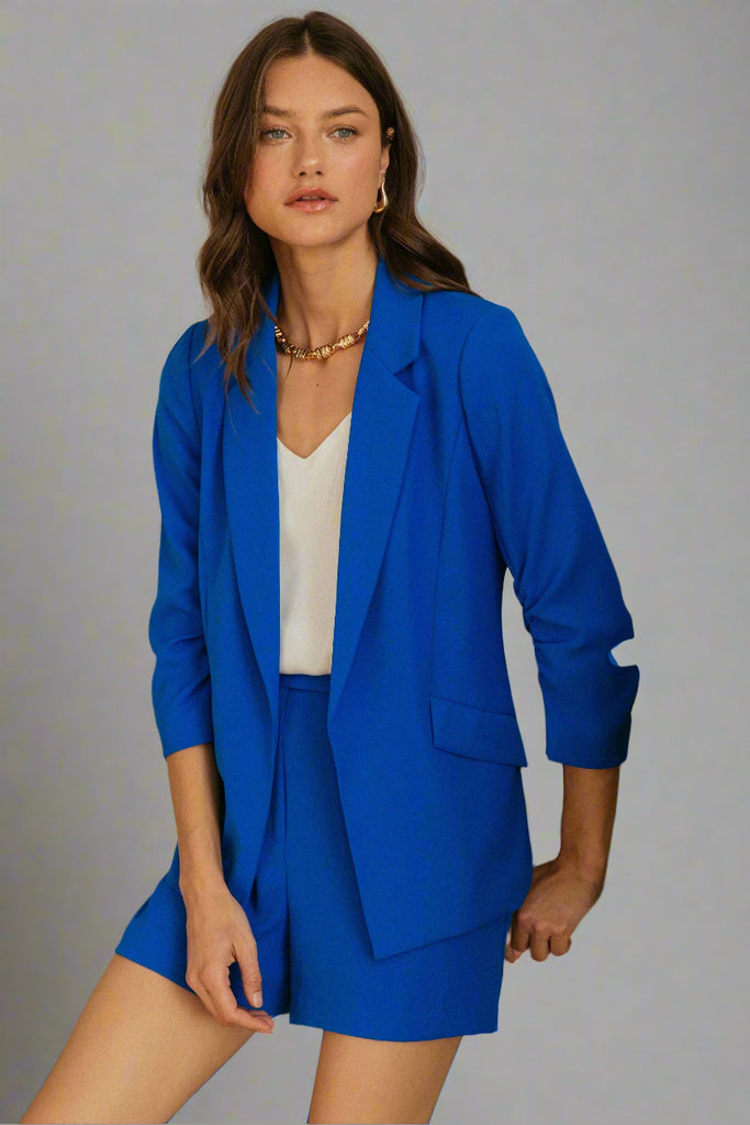 Ocean Vibe Tailored Jacket And Short Set