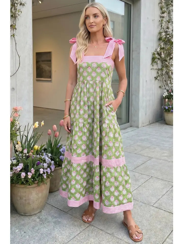 magnolia midi dress Final SaleMagnolia Printed Floral Apricot Midi Dress