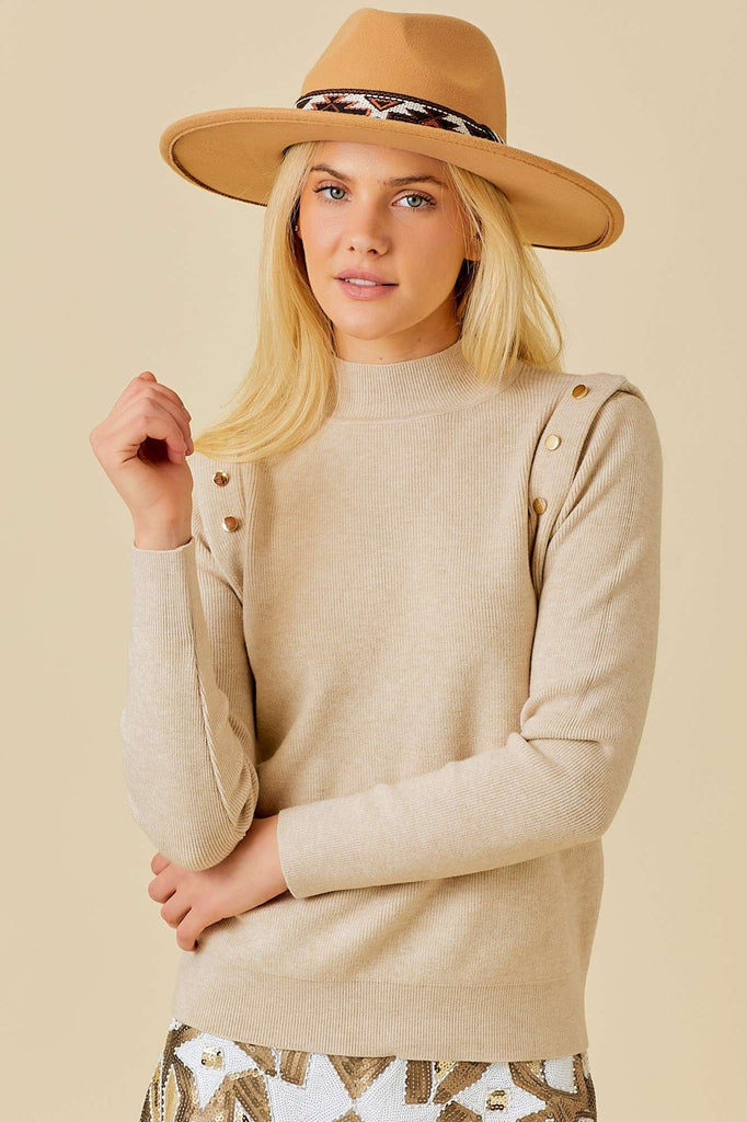 Pastry Puff Sweater - Taupe