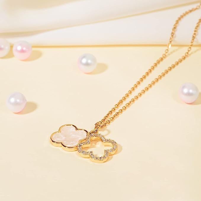 Mother Of Pearl Duo Necklace