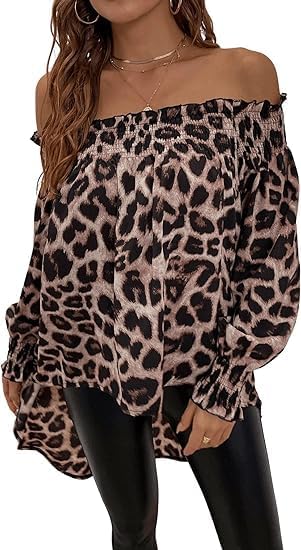 High Low Leopard Blouse