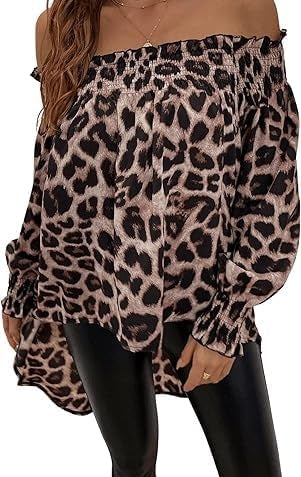 High Low Leopard Blouse