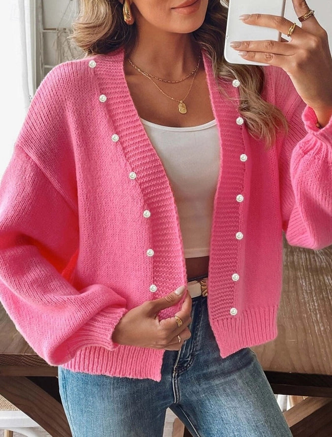 Sweet Rose Pearl Cardigan