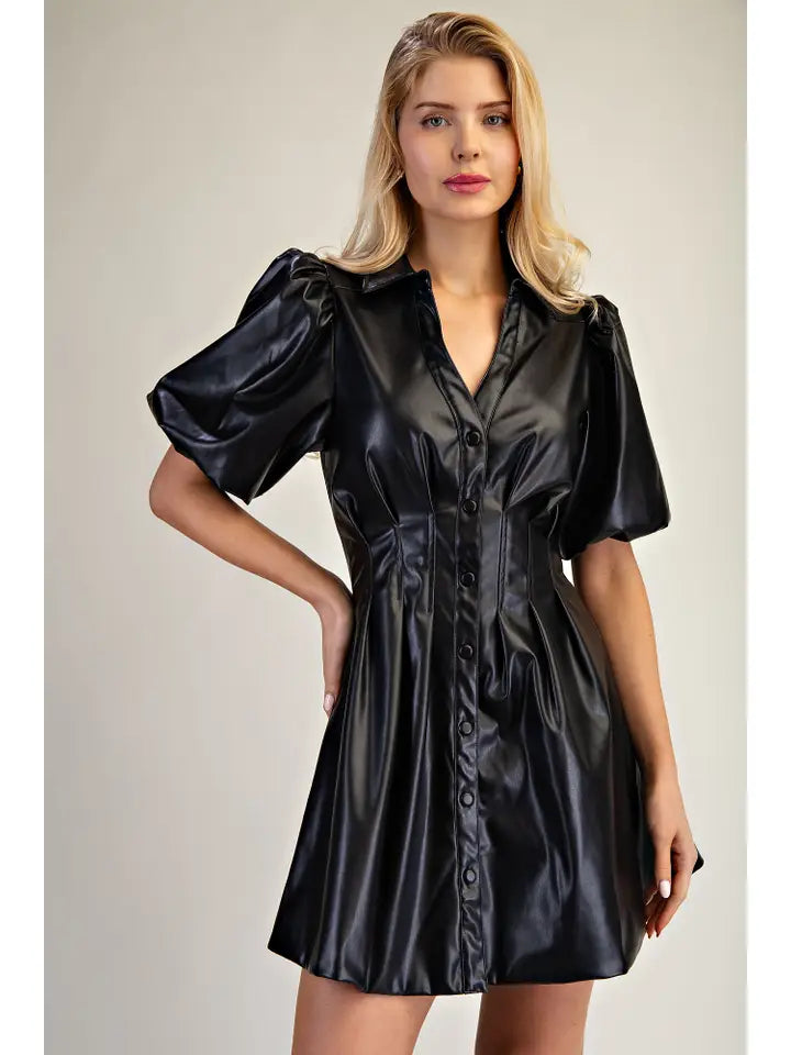 Midnight Edge Shirt Dress