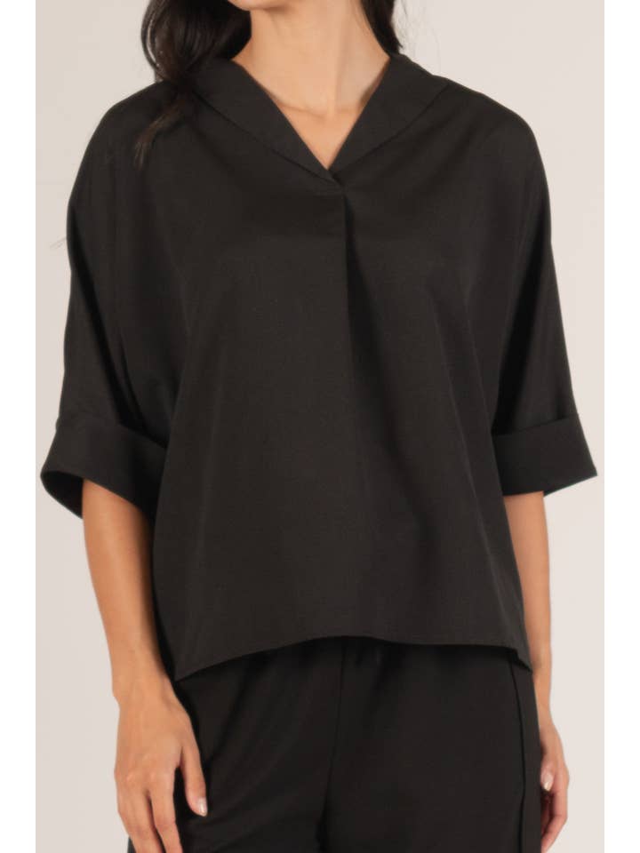 Relaxed Confidence Top - Black