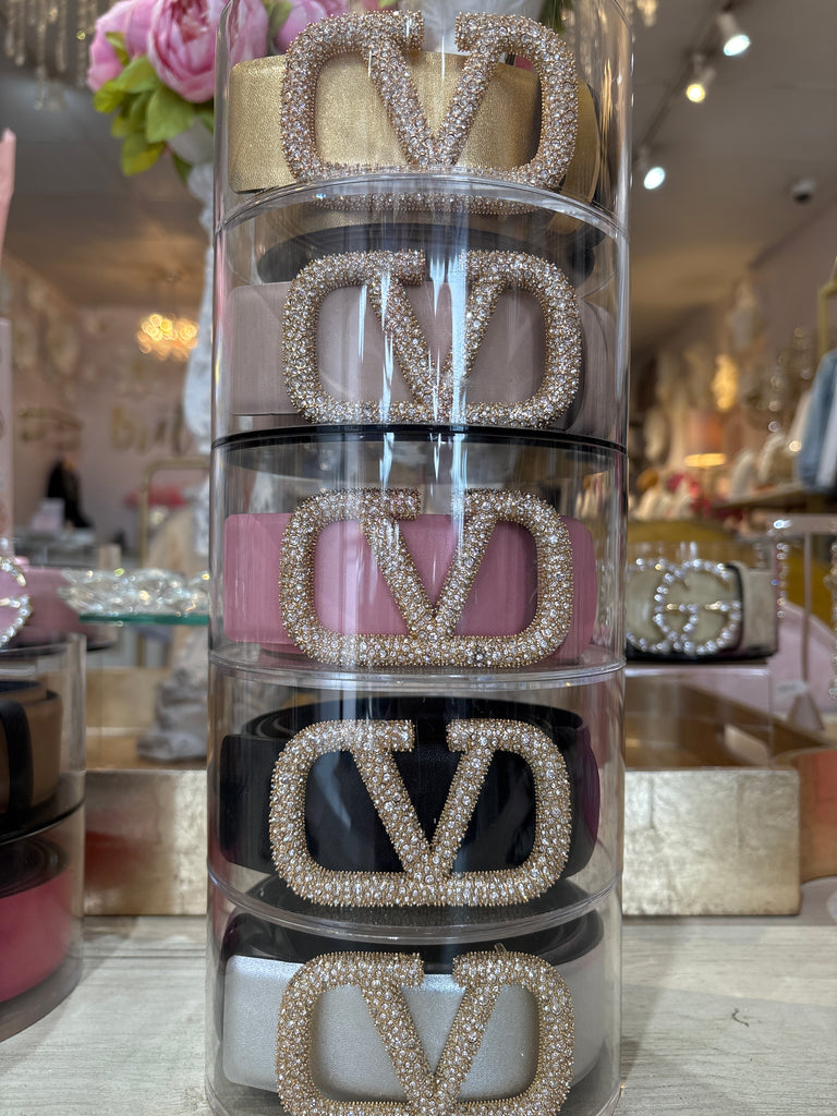 Large "V" Belt w/ Rhinestones