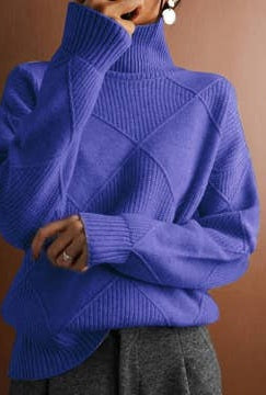 Up To My Neck Sweater - Blue