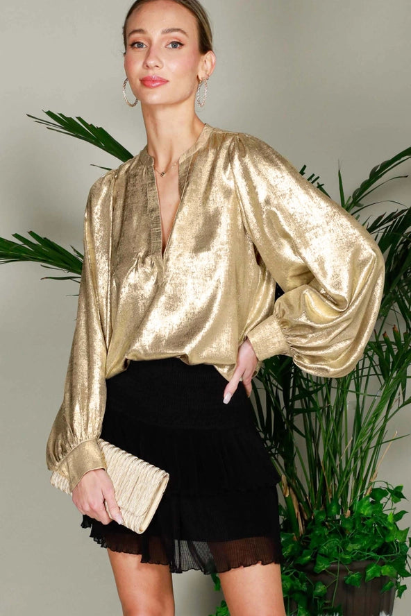 Satin Gold Rush Blouse
