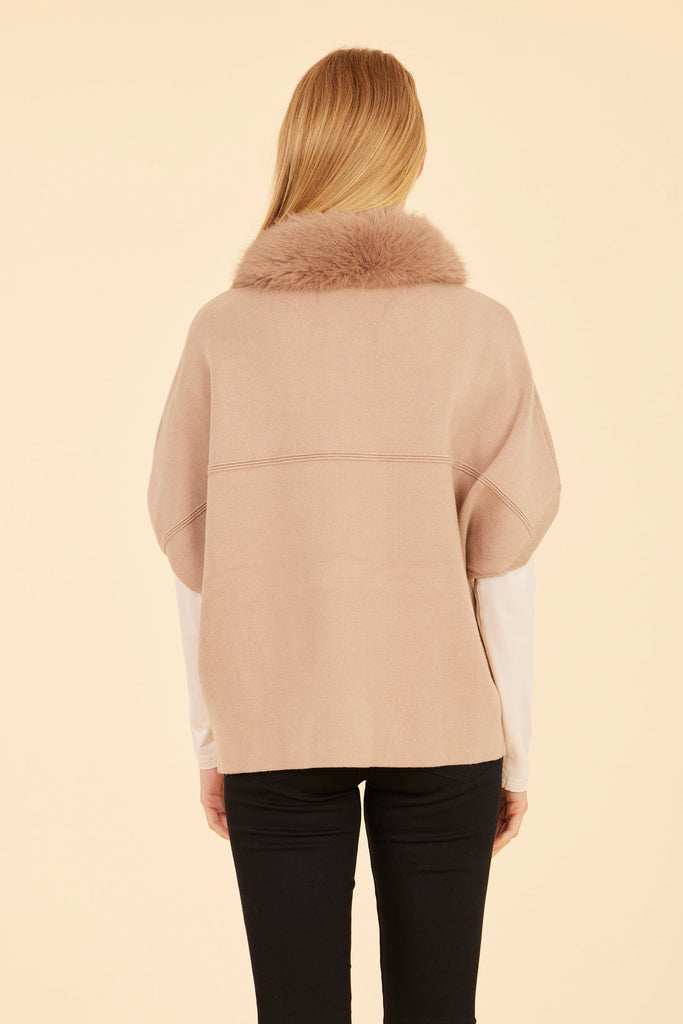 Short Sleeve Cardigan - Taupe