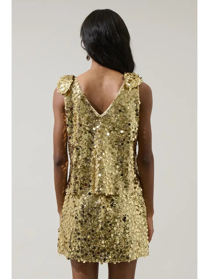 Ritz & Ruffles Sequin Top