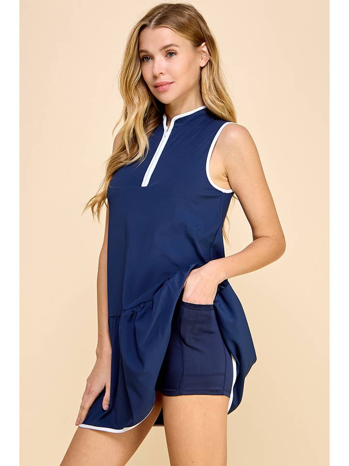 Working It Out Dress - Navy