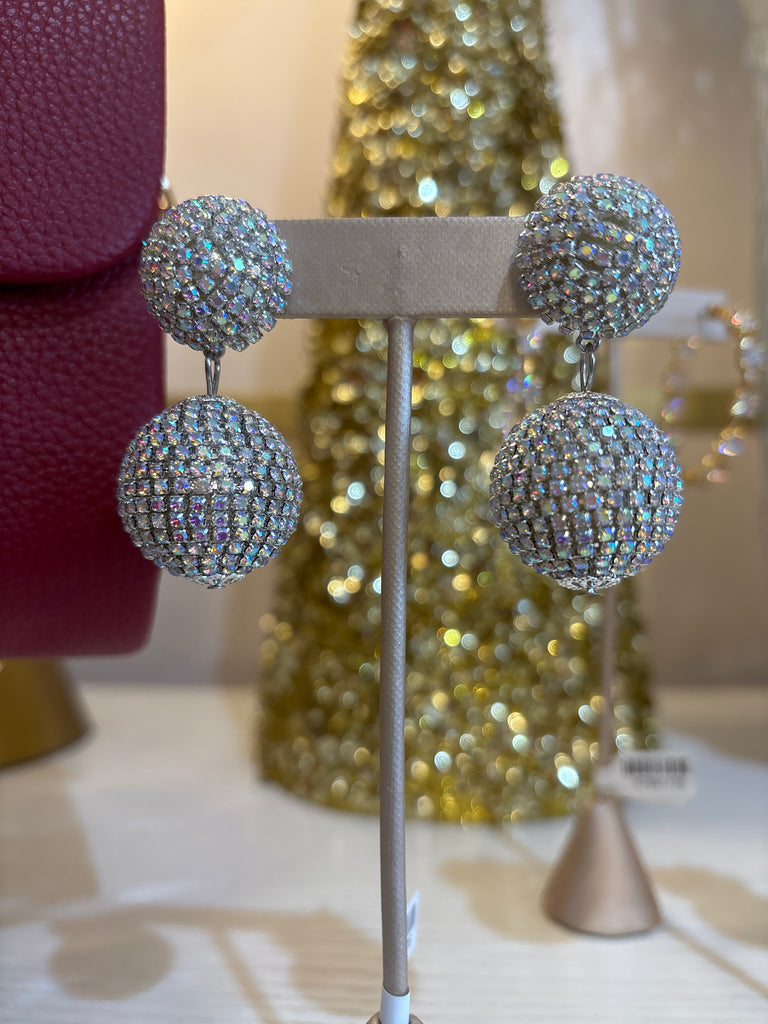 Rhinestone Of The Ball Earrings