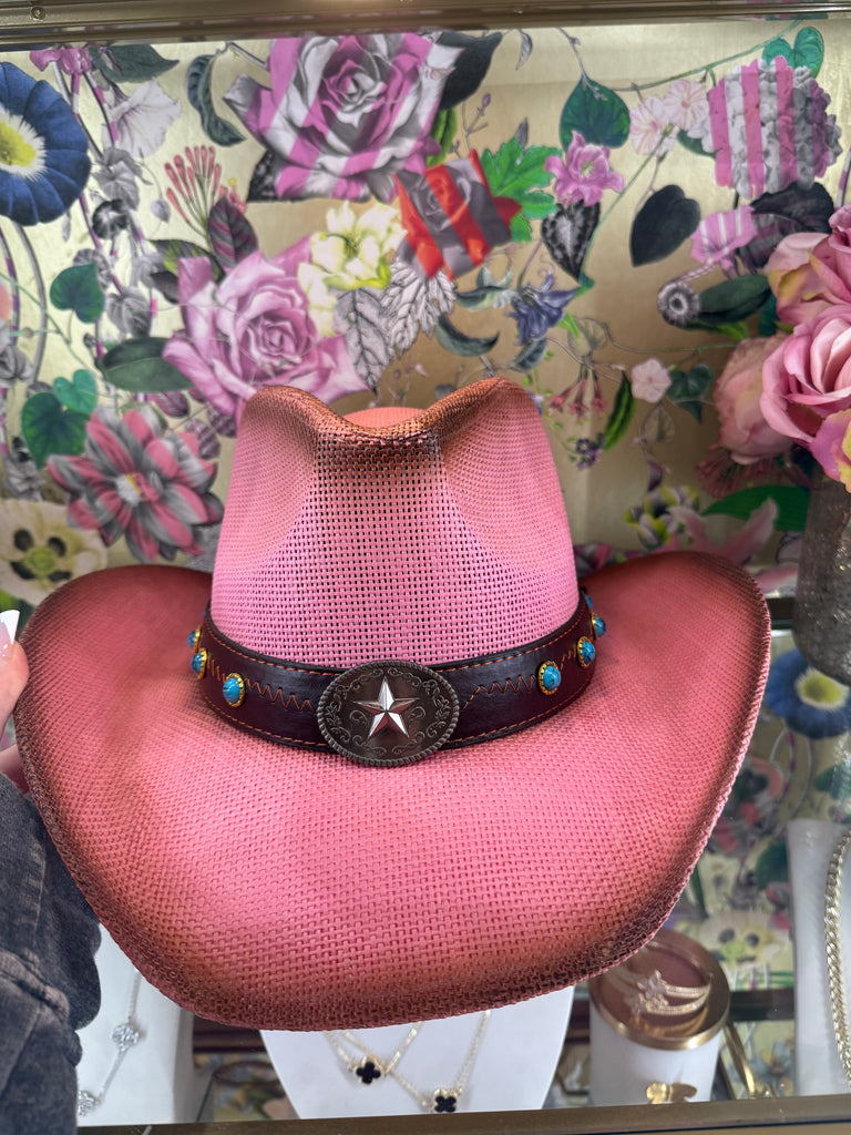 Blush Wrangler Cowgirl Hat