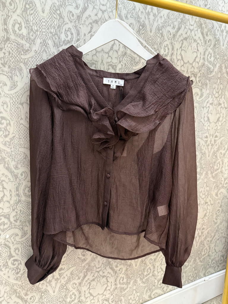 Maple Charm Ruffle Blouse