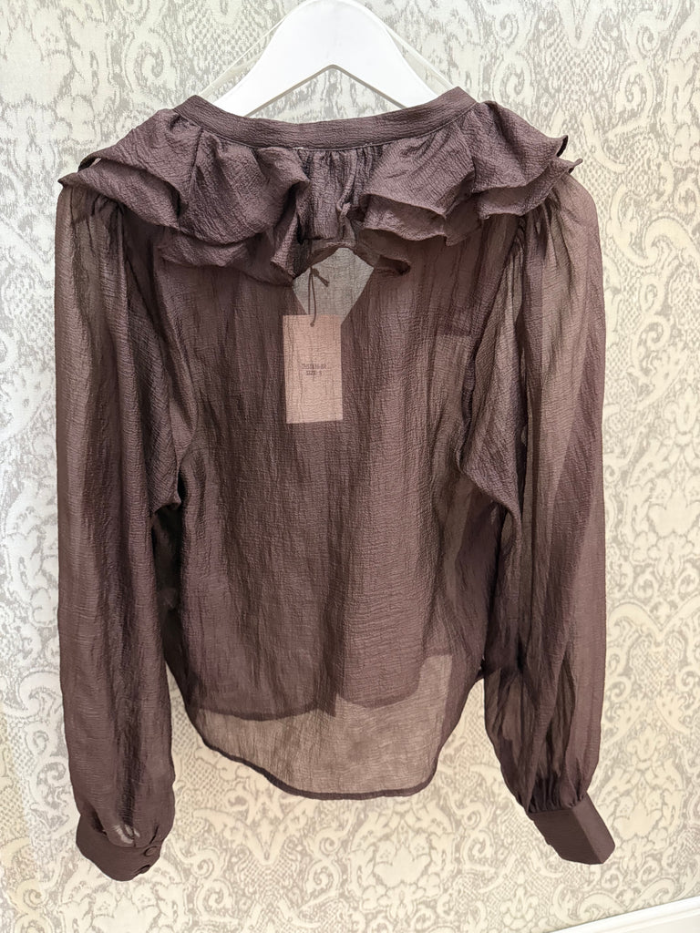 Maple Charm Ruffle Blouse