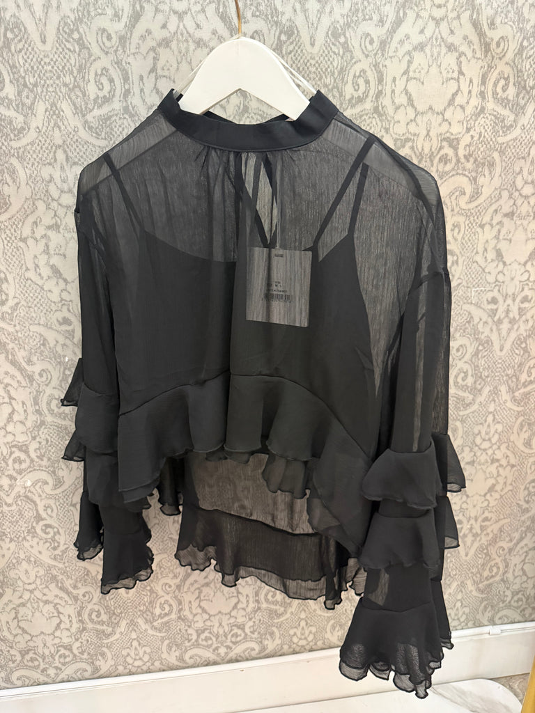 Moonlit Ruffle Blouse