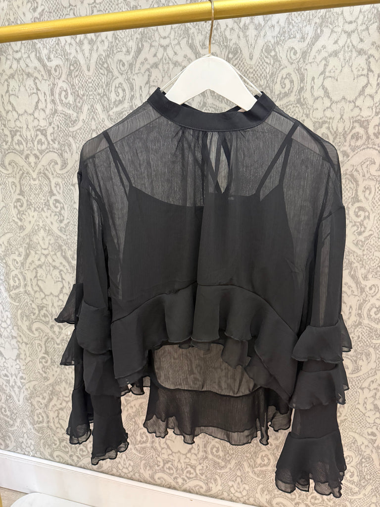 Moonlit Ruffle Blouse