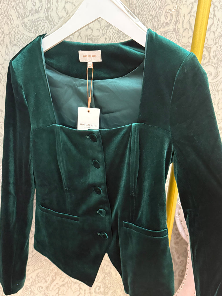 Emerald Eve Velvet Suit