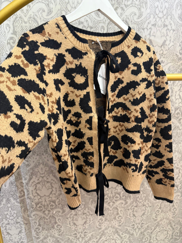 Leopard Lover Bow Cardigan