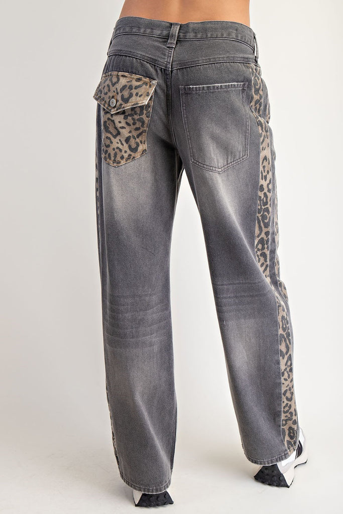 Leopard Streak Drawstring Pant