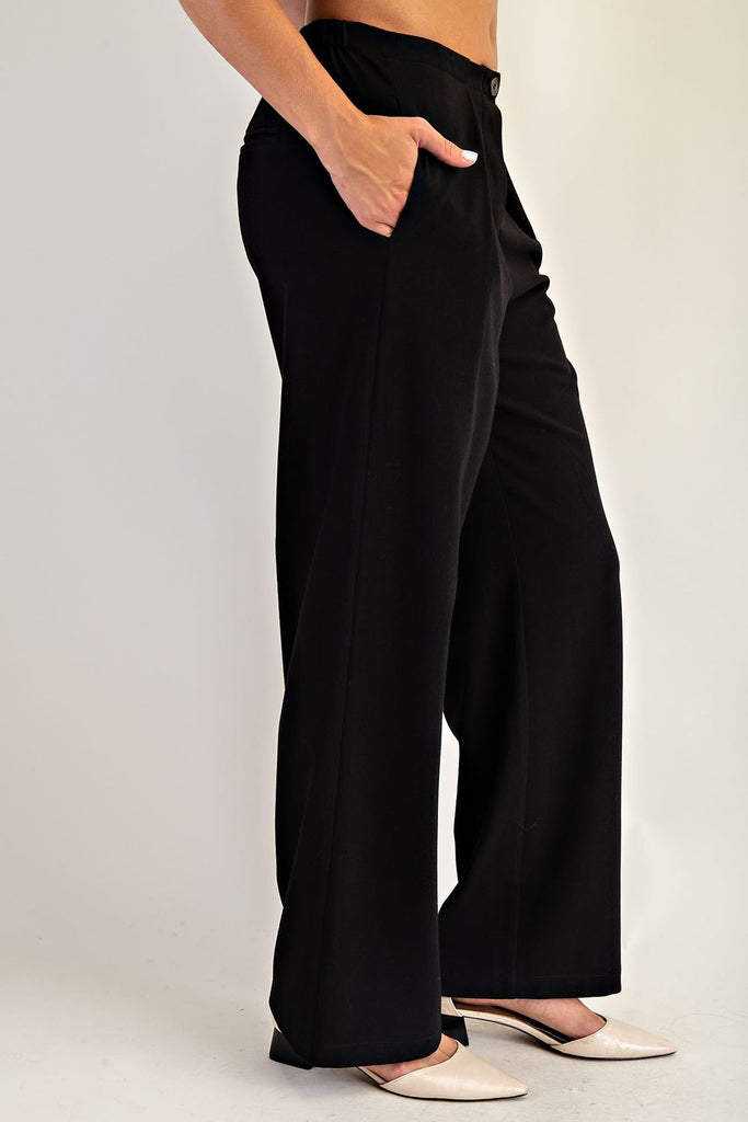 Sleek Ease Wide-Leg Trousers
