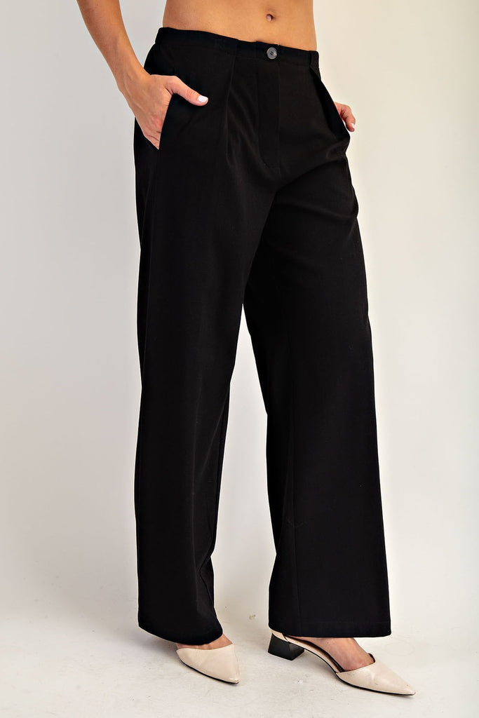 Sleek Ease Wide-Leg Trousers