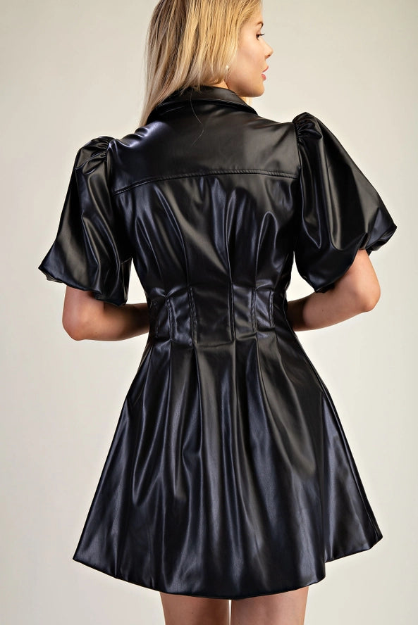 Midnight Edge Shirt Dress
