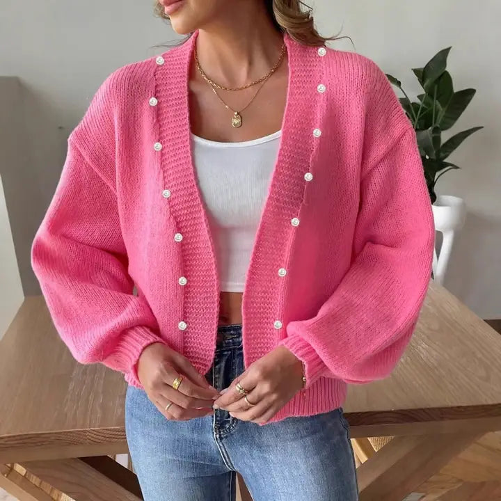 Sweet Rose Pearl Cardigan